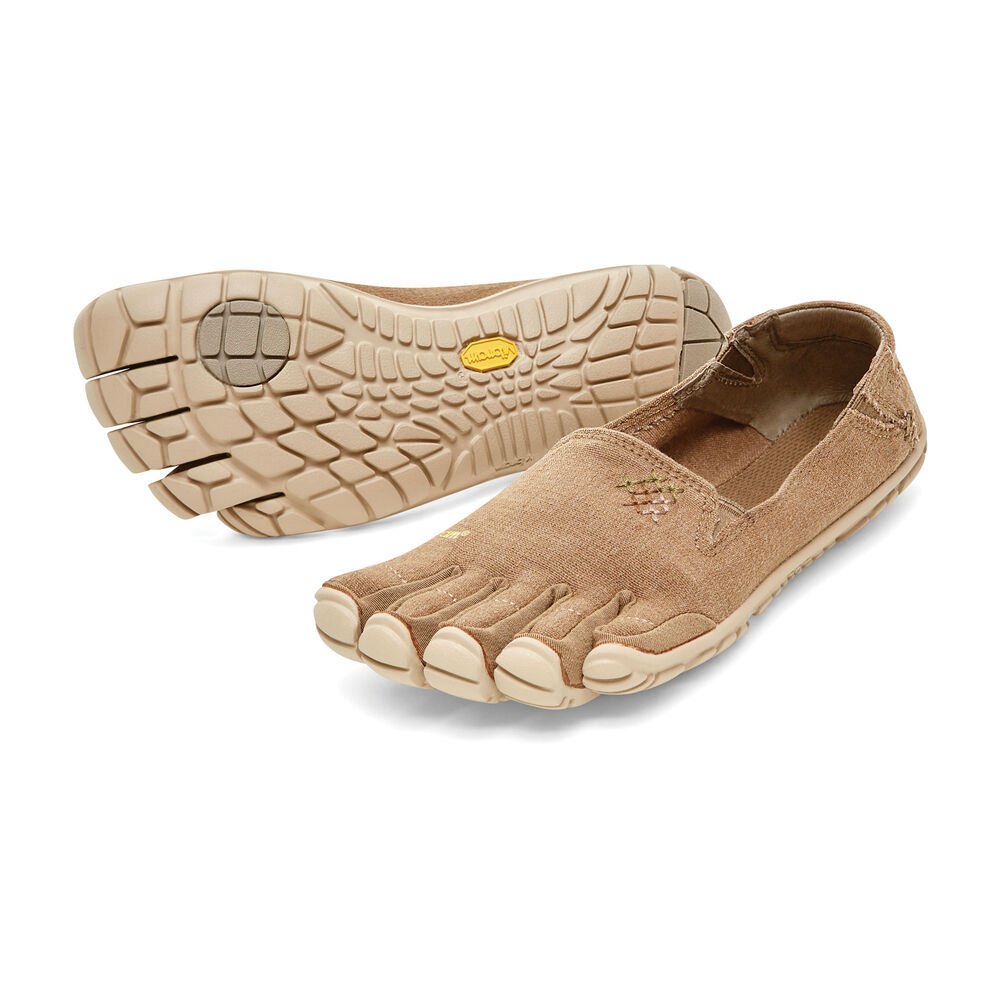 Vibram FiveFingers Dames Cvt-Hemp - Barefoot Schoenen Khaki - 728610EPA